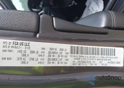 2019 Jeep Grand Cherokee Limited 4X4 из США, поврежденный, VIN 1C4RJFBG8KC781918